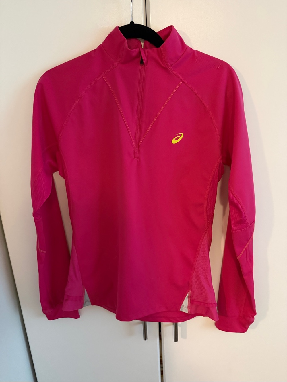 ASICS Women's Hot Pink Half-Zip Training Pullover